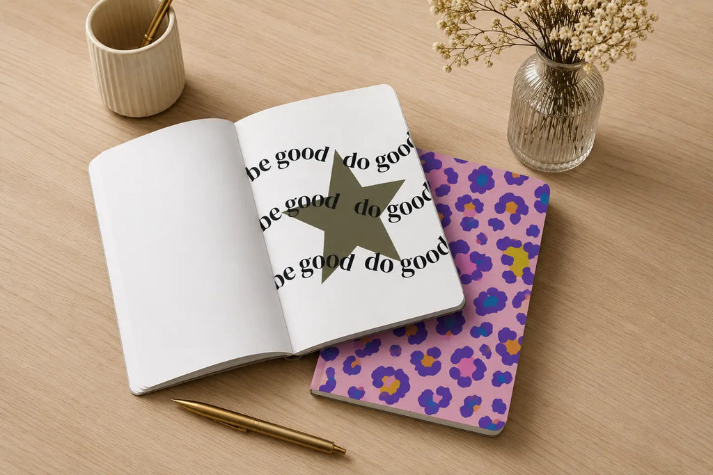 Be Good, Do Good Notebook | Minimalist Aesthetic Journal Printify