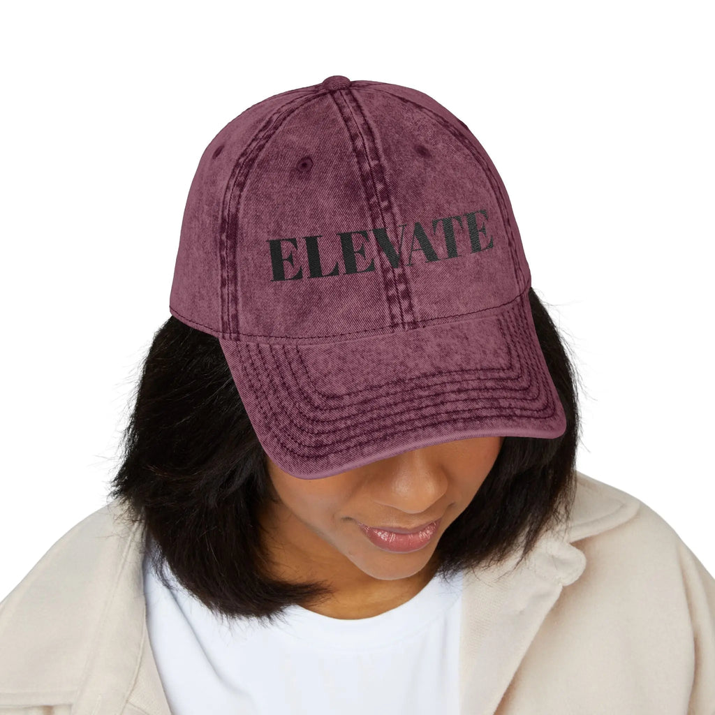 Elevate Vintage Distressed Cap | Minimalist Streetwear Hat Printify