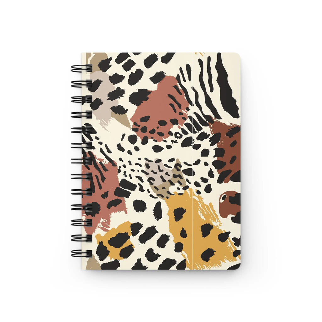 Wild Harmony Spiral Notebook | Abstract Animal Print Journal Printify