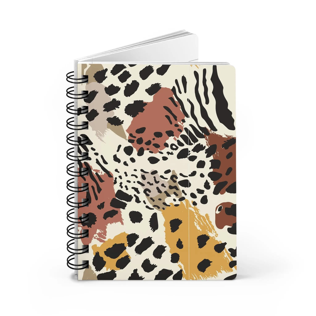 Wild Harmony Spiral Notebook | Abstract Animal Print Journal Printify