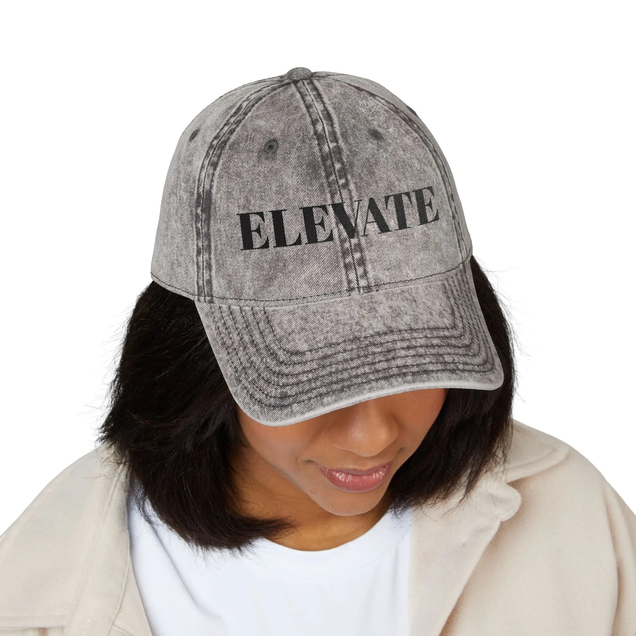 Elevate Vintage Distressed Cap | Minimalist Streetwear Hat Printify