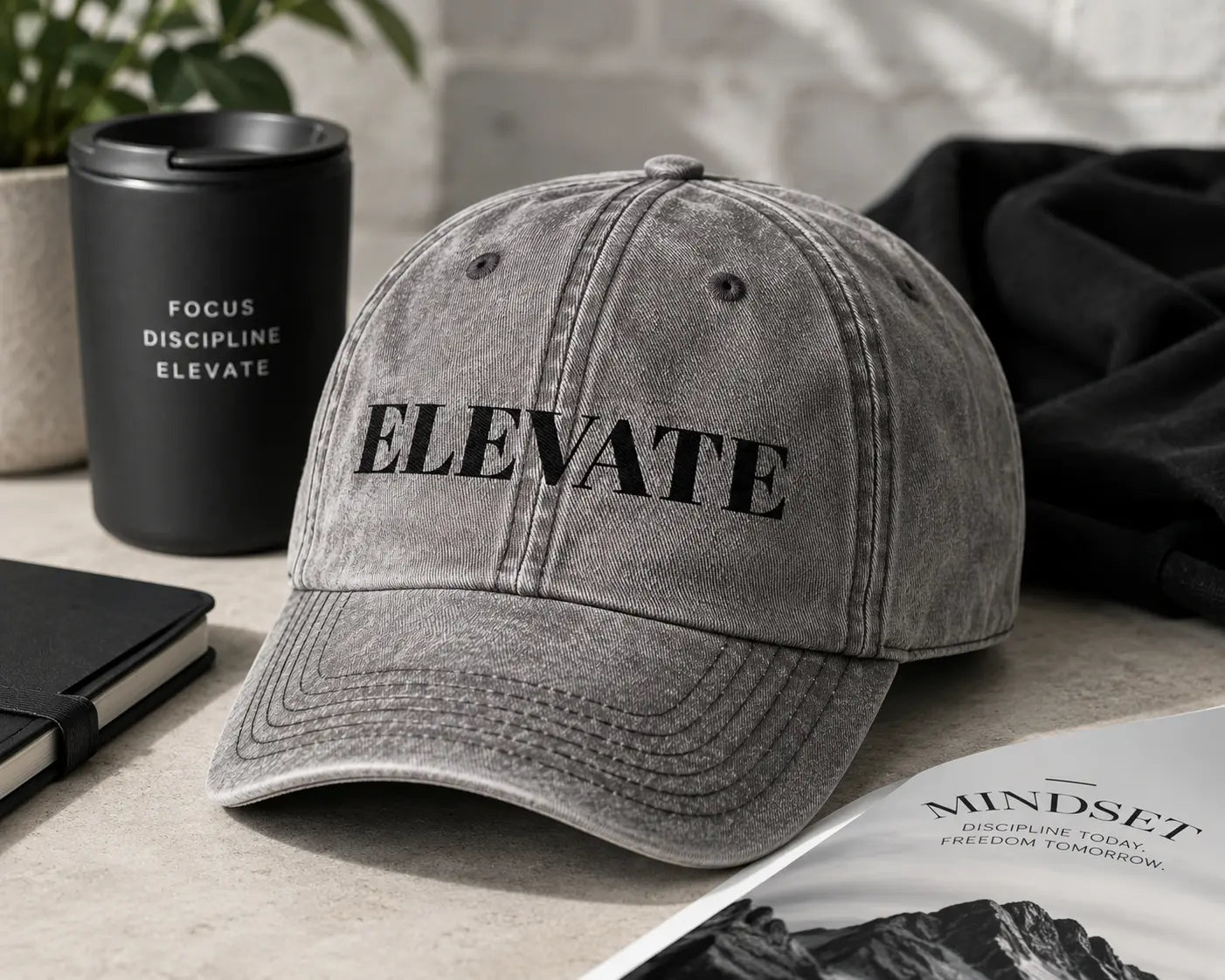 Elevate Vintage Distressed Cap | Minimalist Streetwear Hat Printify