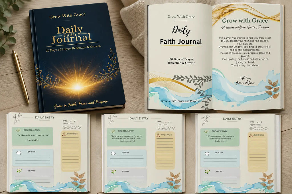 Daily Faith Journal: 30 Days of Prayer, Reflection & Growth RISE ORG