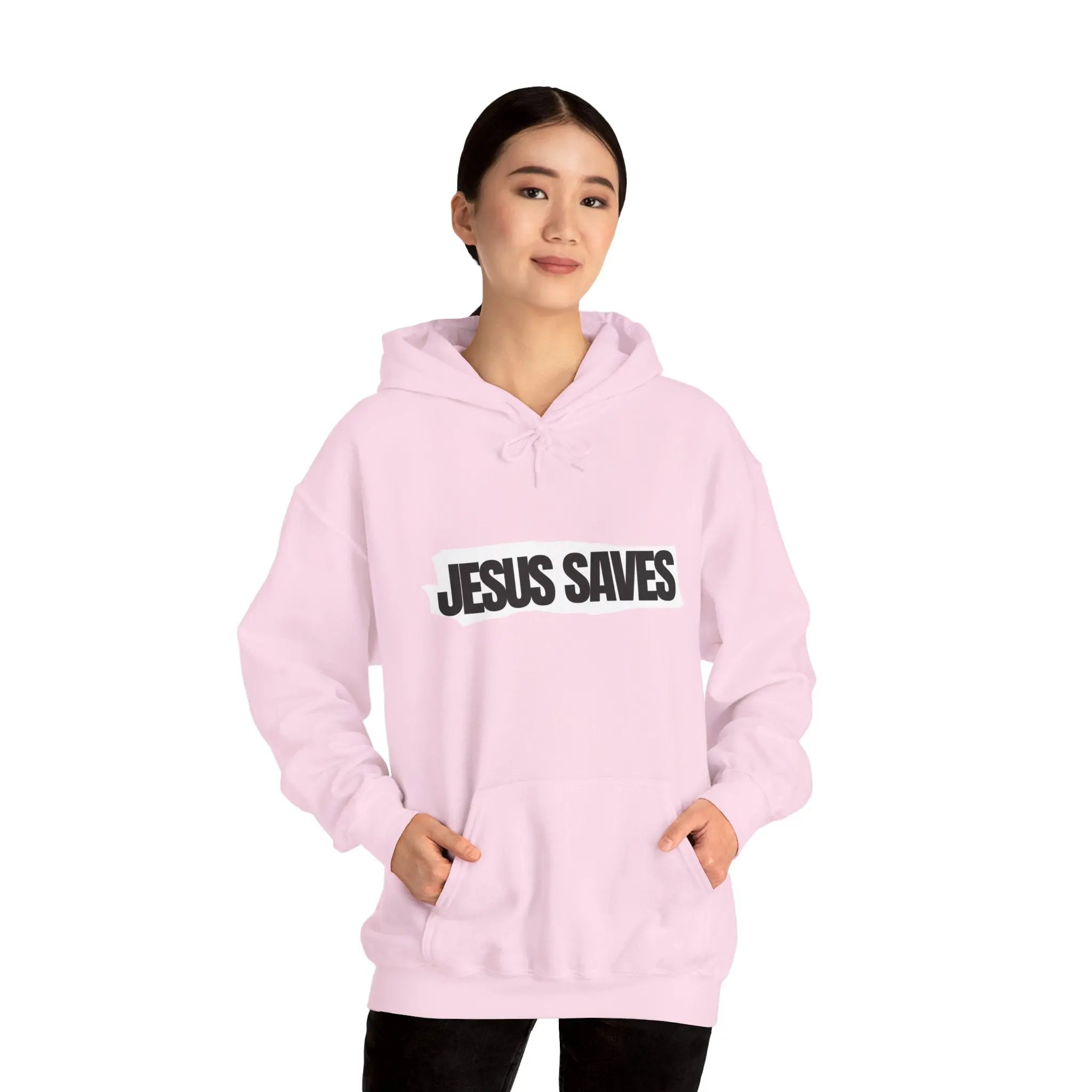 Jesus Saves Hoodie | Christian Faith Graphic Pullover Printify