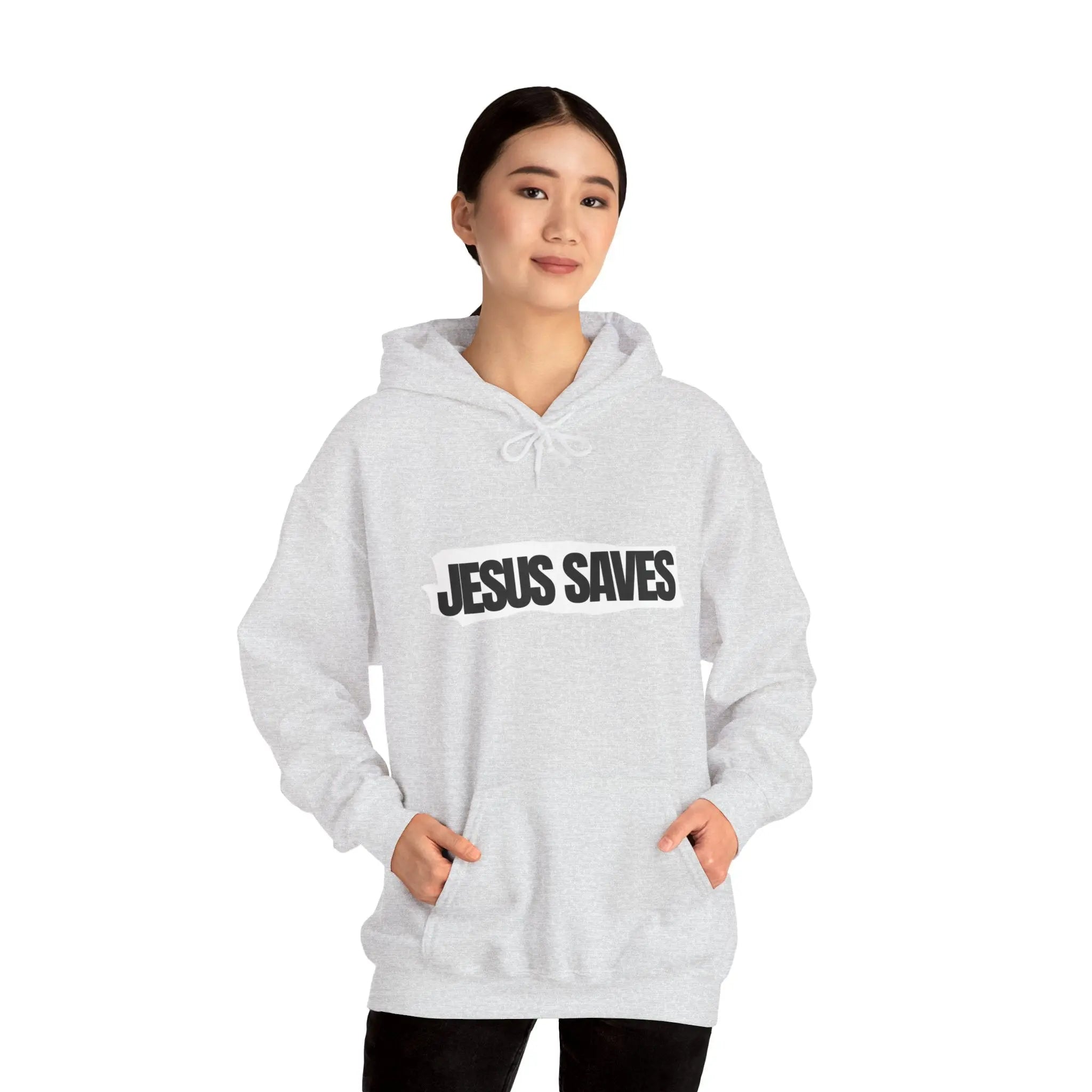 Jesus Saves Hoodie | Christian Faith Graphic Pullover Printify